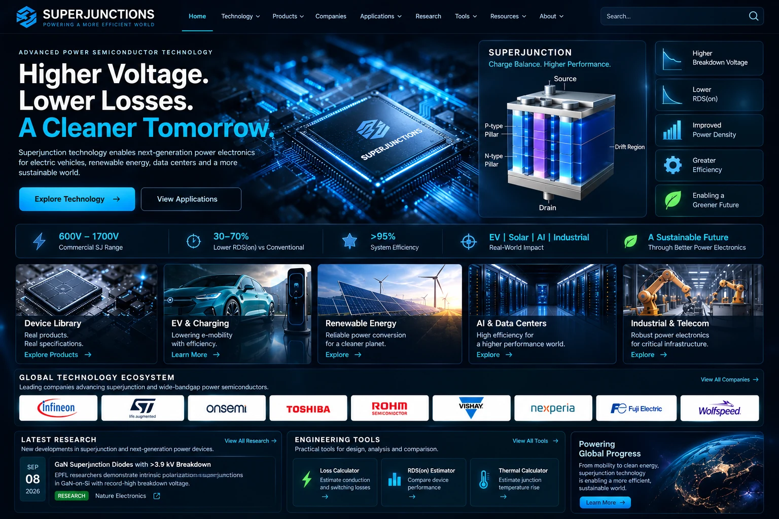 Power semiconductor technology visualization